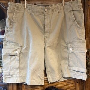 Sonoma The Everyday Short‎ Men's Cargo Shorts Khaki Size 40 Front Back Pockets